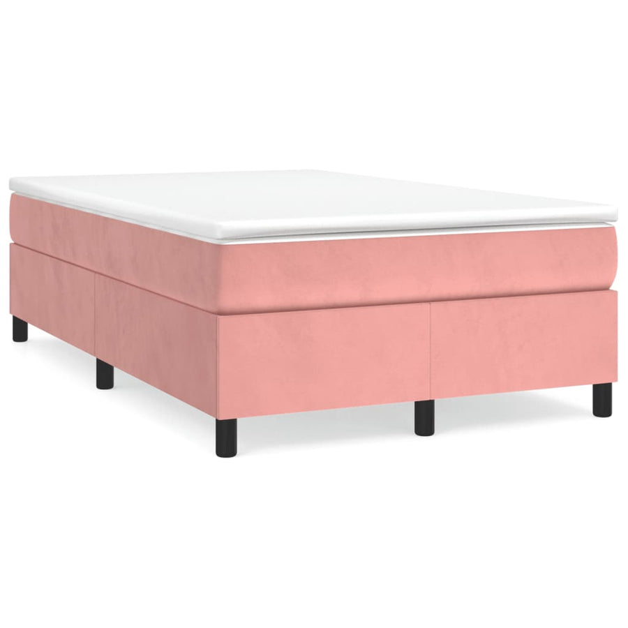 Boxspringframe fluweel roze 120x200 cm 120 x 200 cm 35 cm