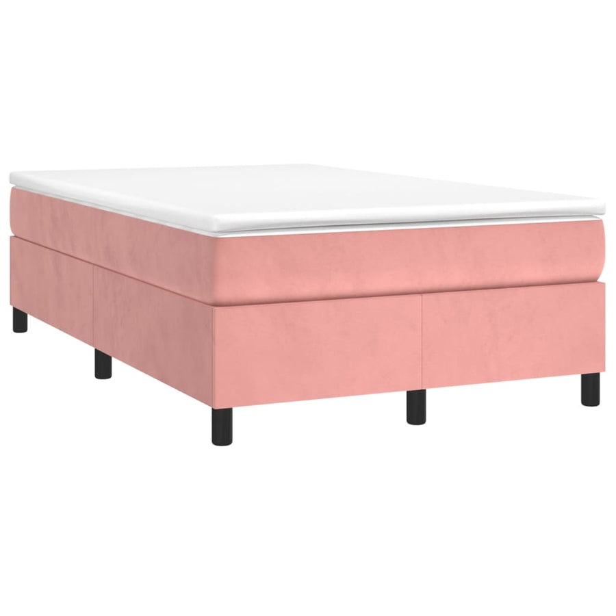 Boxspringframe fluweel roze 120x200 cm 120 x 200 cm 35 cm