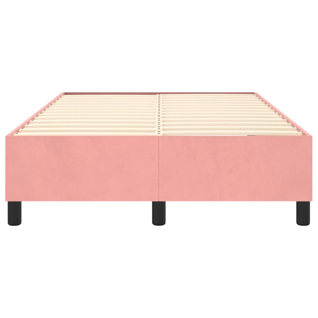 Boxspringframe fluweel roze 120x200 cm 120 x 200 cm 35 cm
