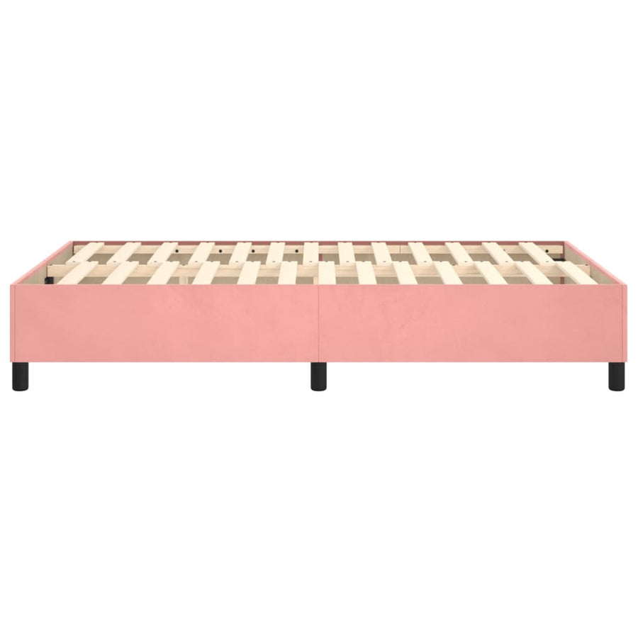 Boxspringframe fluweel roze 120x200 cm 120 x 200 cm 35 cm