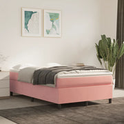 Boxspring bed 120x200 cm roze fluweel