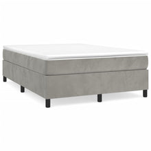Boxspringframe Fluweel Lichtgrijs 140 x 190 cm 35 cm