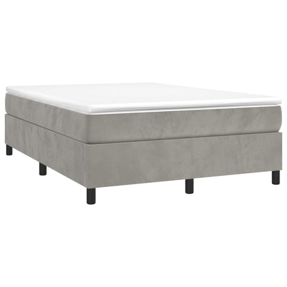 Boxspringframe Fluweel Lichtgrijs 140 x 190 cm 35 cm