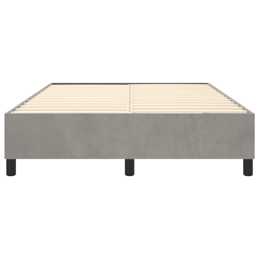 Boxspringframe Fluweel Lichtgrijs 140 x 190 cm 35 cm
