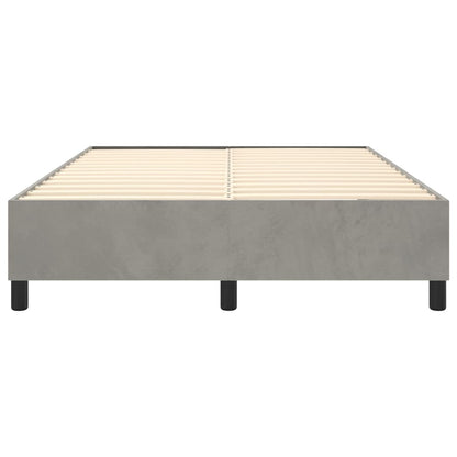 Boxspringframe Fluweel Lichtgrijs 140 x 190 cm 35 cm