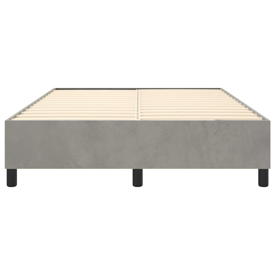 Boxspringframe Fluweel Lichtgrijs 140 x 190 cm 35 cm