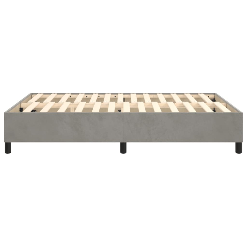 Boxspringframe Fluweel Lichtgrijs 140 x 190 cm 35 cm