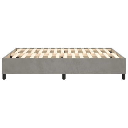 Boxspringframe Fluweel Lichtgrijs 140 x 190 cm 35 cm