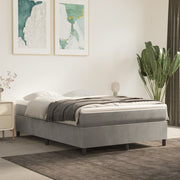 Boxspring bed 140x190 cm lichtgrijs fluweel