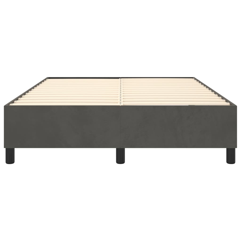 Boxspringframe Fluweel Donkergrijs 140 x 190 cm 35 cm