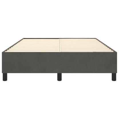 Boxspringframe Fluweel Donkergrijs 140 x 190 cm 35 cm