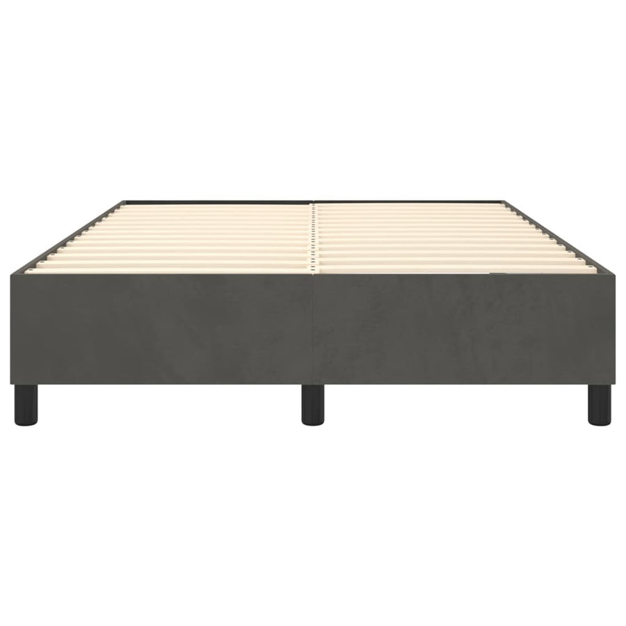 Boxspringframe Fluweel Donkergrijs 140 x 190 cm 35 cm