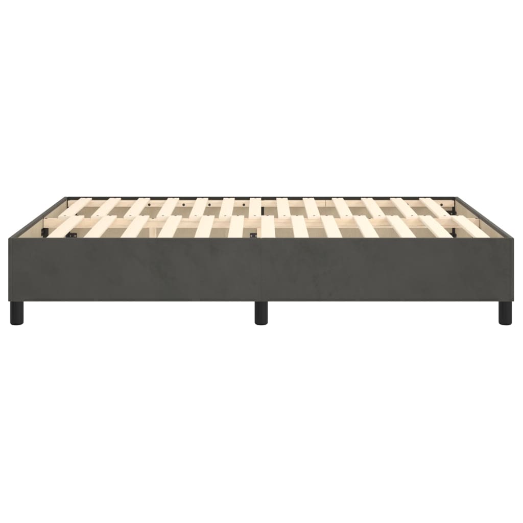 Boxspringframe Fluweel Donkergrijs 140 x 190 cm 35 cm