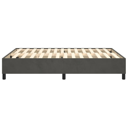 Boxspringframe Fluweel Donkergrijs 140 x 190 cm 35 cm