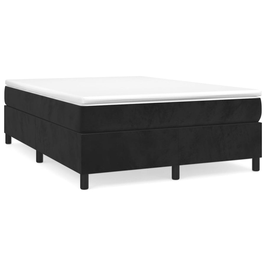 Boxspringframe Fluweel Zwart 140 x 190 cm 35 cm