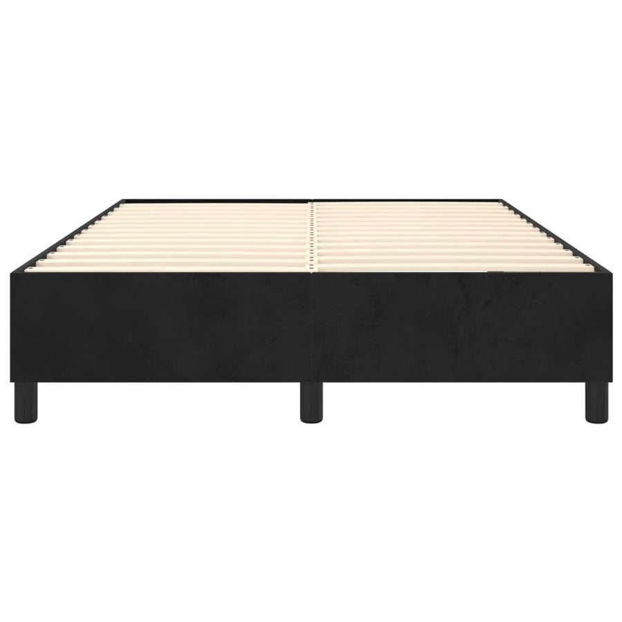 Boxspringframe Fluweel Zwart 140 x 190 cm 35 cm