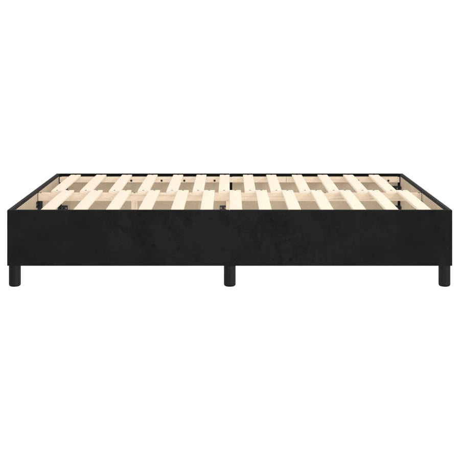 Boxspringframe Fluweel Zwart 140 x 190 cm 35 cm