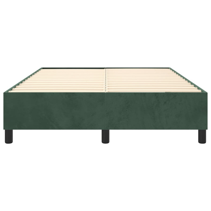 Boxspringframe Fluweel Donkergroen 140 x 190 cm 35 cm