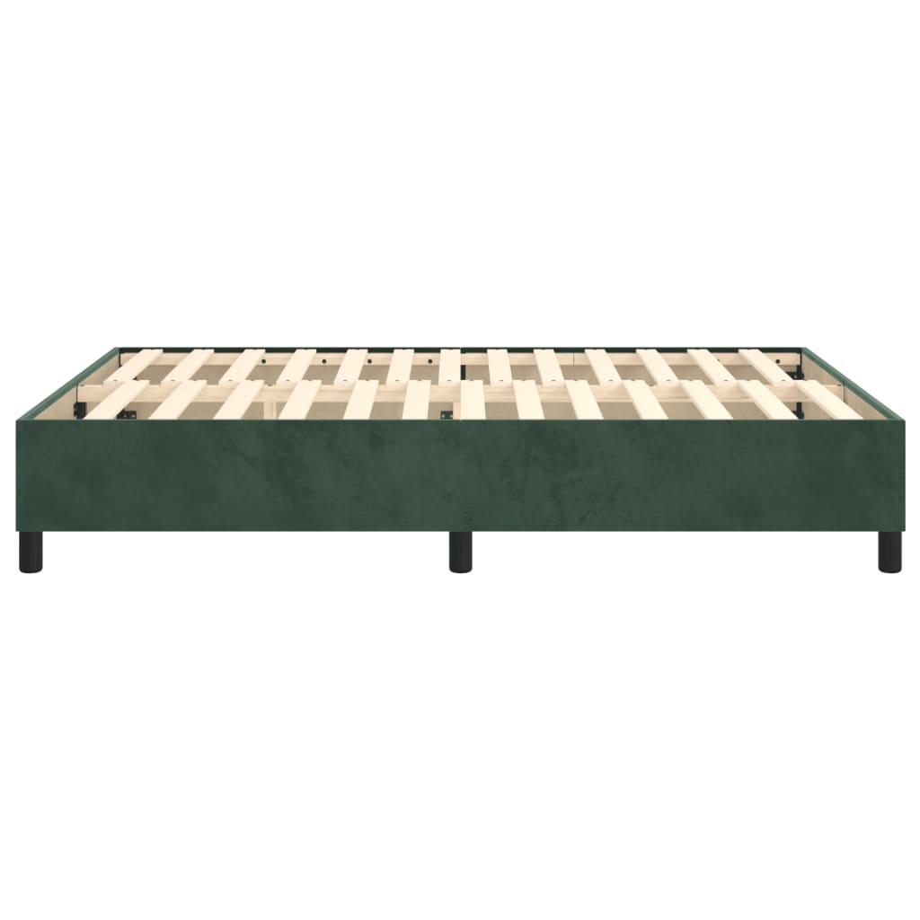Boxspringframe Fluweel Donkergroen 140 x 190 cm 35 cm