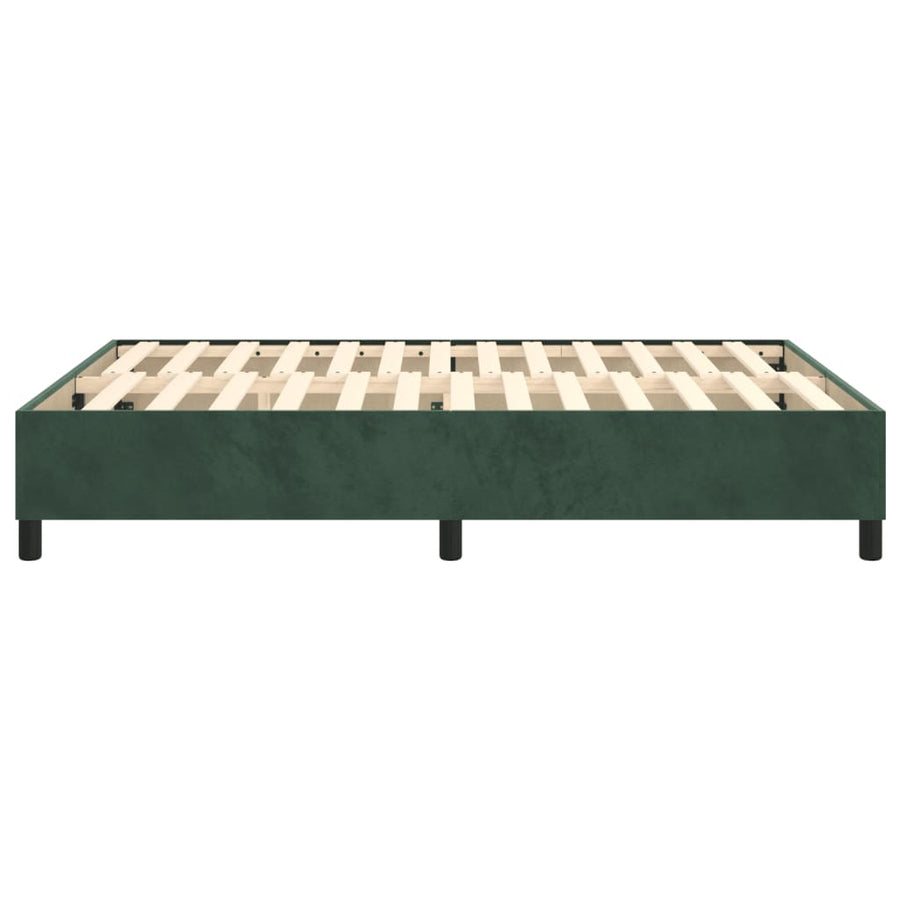 Boxspringframe Fluweel Donkergroen 140 x 190 cm 35 cm