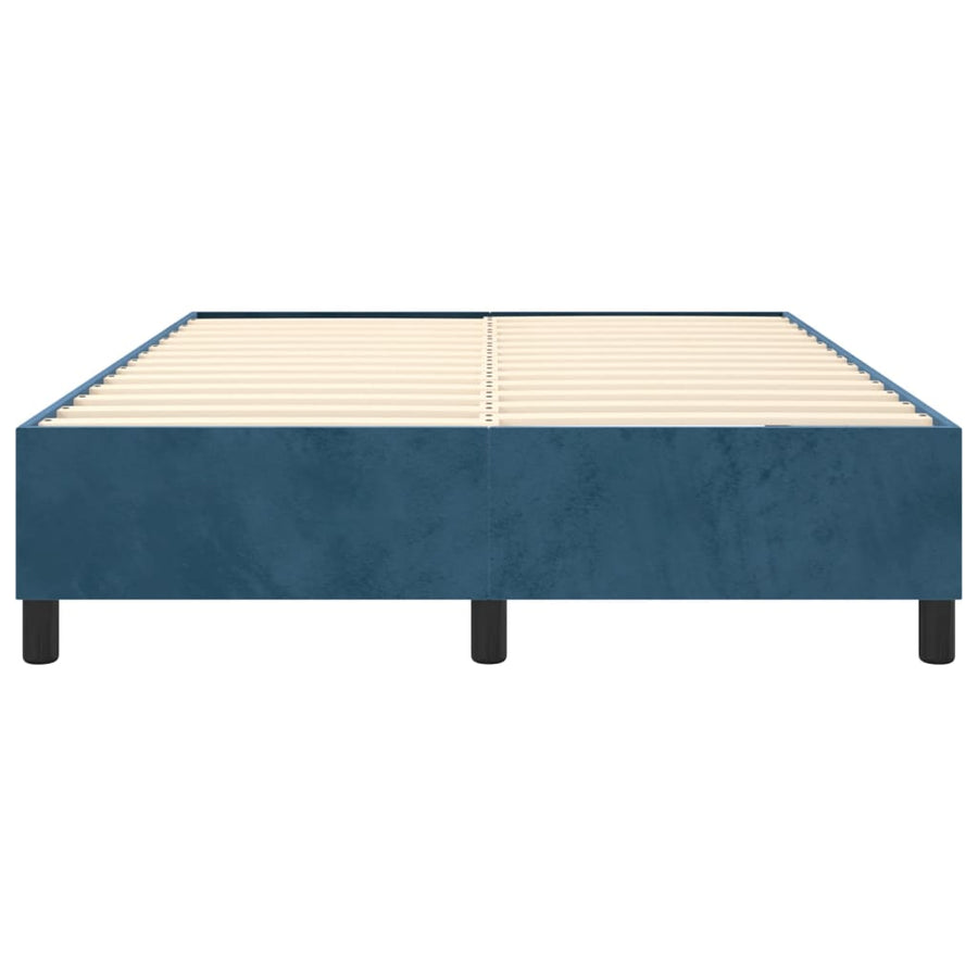 Boxspringframe Fluweel Donkerblauw 140 x 190 cm 35 cm