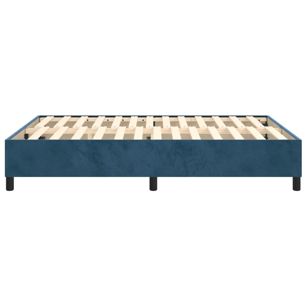 Boxspringframe Fluweel Donkerblauw 140 x 190 cm 35 cm