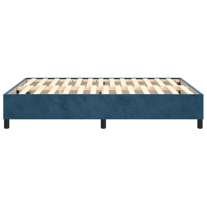 Boxspringframe Fluweel Donkerblauw 140 x 190 cm 35 cm