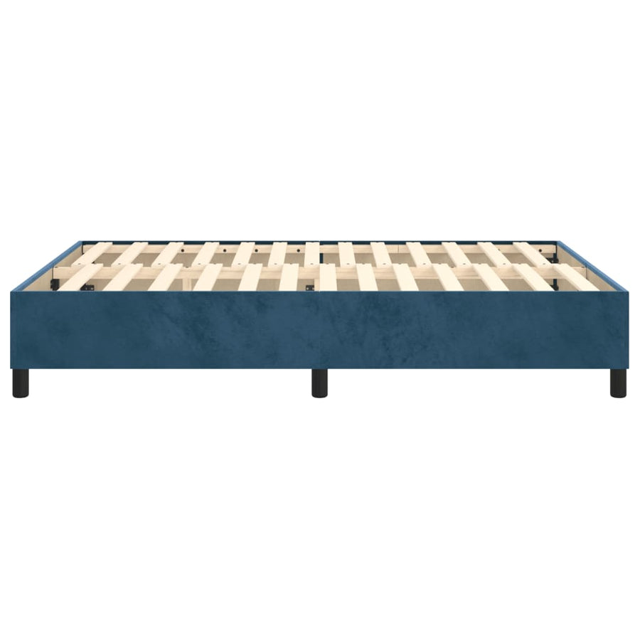 Boxspringframe Fluweel Donkerblauw 140 x 190 cm 35 cm