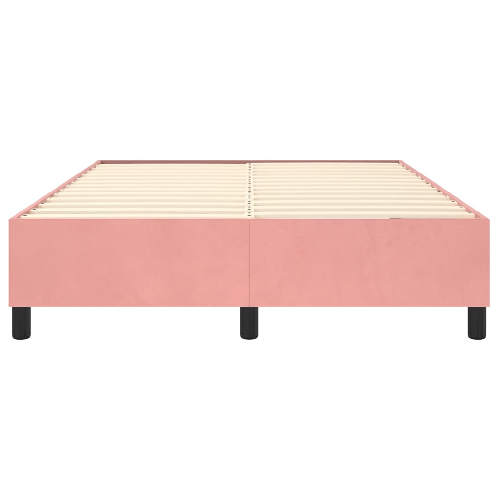 Boxspringframe Fluweel Roze 140 x 190 cm 35 cm