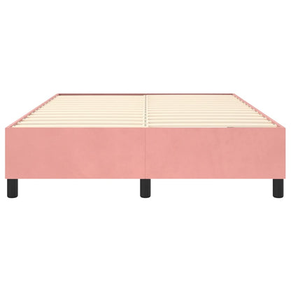 Boxspringframe Fluweel Roze 140 x 190 cm 35 cm