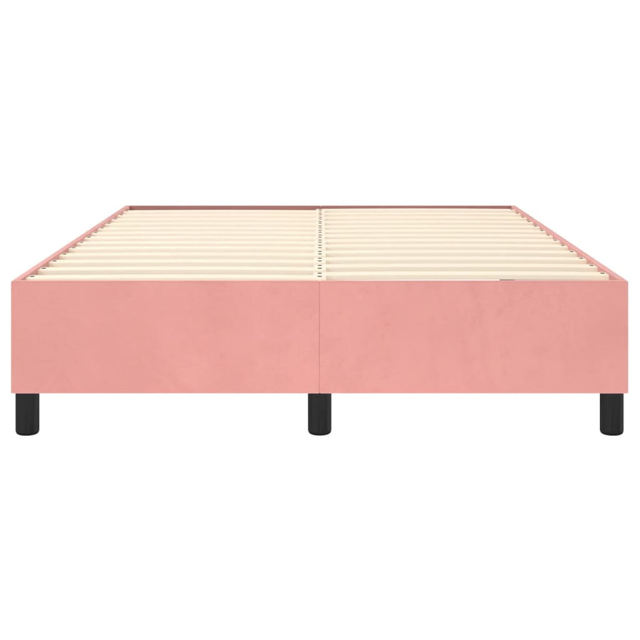 Boxspringframe Fluweel Roze 140 x 190 cm 35 cm
