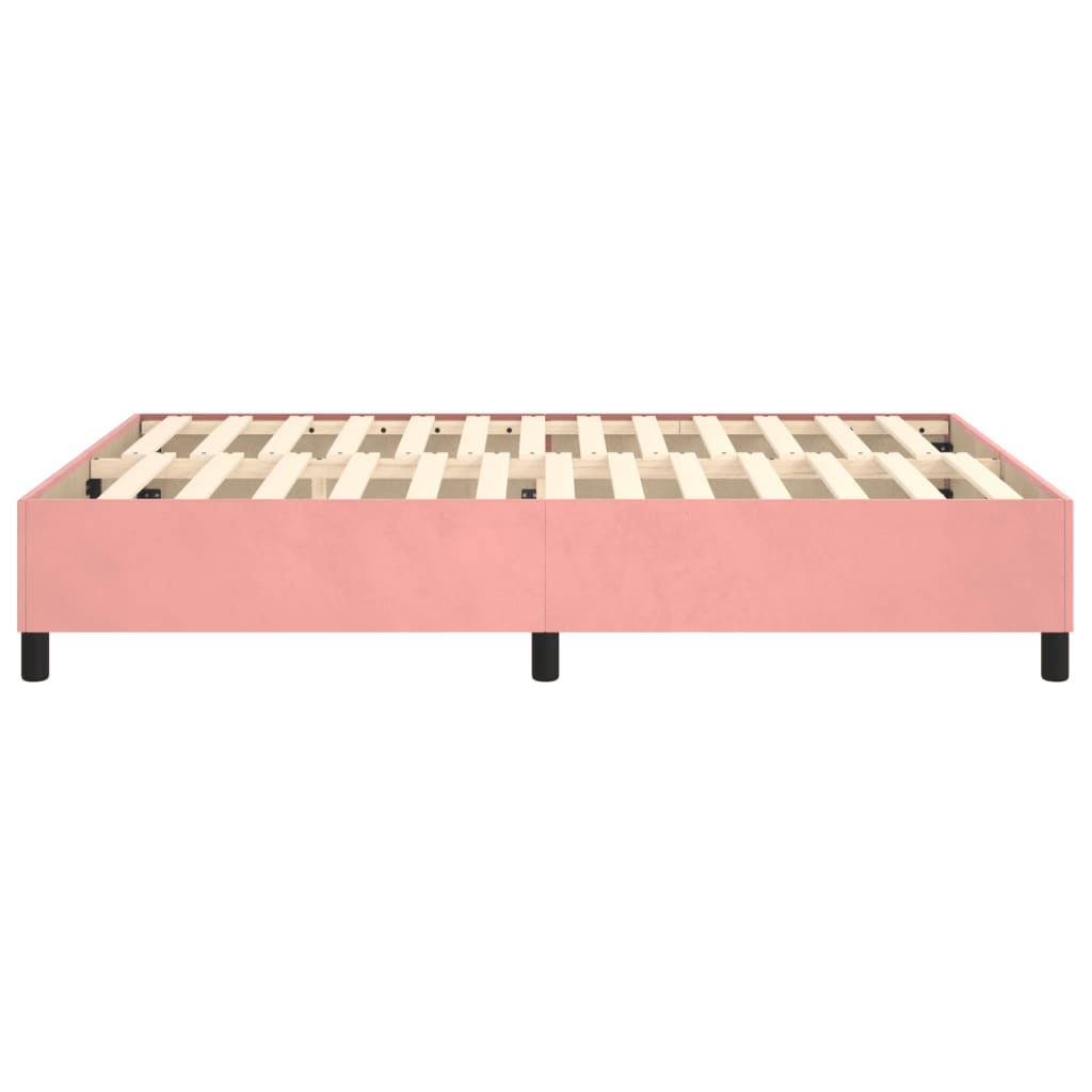 Boxspringframe Fluweel Roze 140 x 190 cm 35 cm