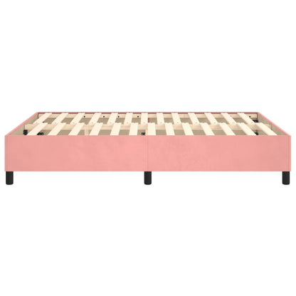Boxspringframe Fluweel Roze 140 x 190 cm 35 cm