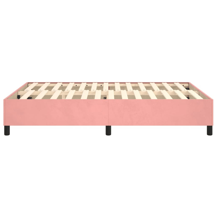 Boxspringframe Fluweel Roze 140 x 190 cm 35 cm