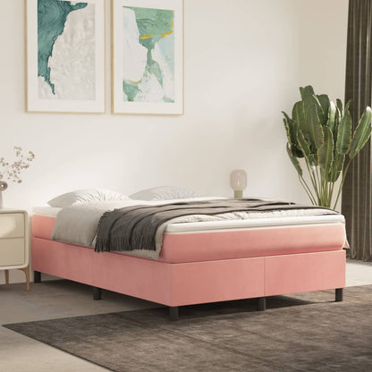 Boxspringframe Fluweel Roze 140 x 190 cm 35 cm