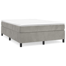 Boxspringframe Fluweel Lichtgrijs 140 x 200 cm 35 cm