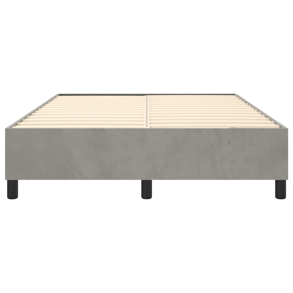 Boxspringframe Fluweel Lichtgrijs 140 x 200 cm 35 cm