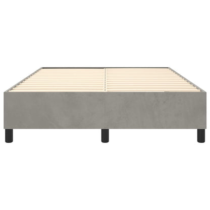 Boxspringframe Fluweel Lichtgrijs 140 x 200 cm 35 cm