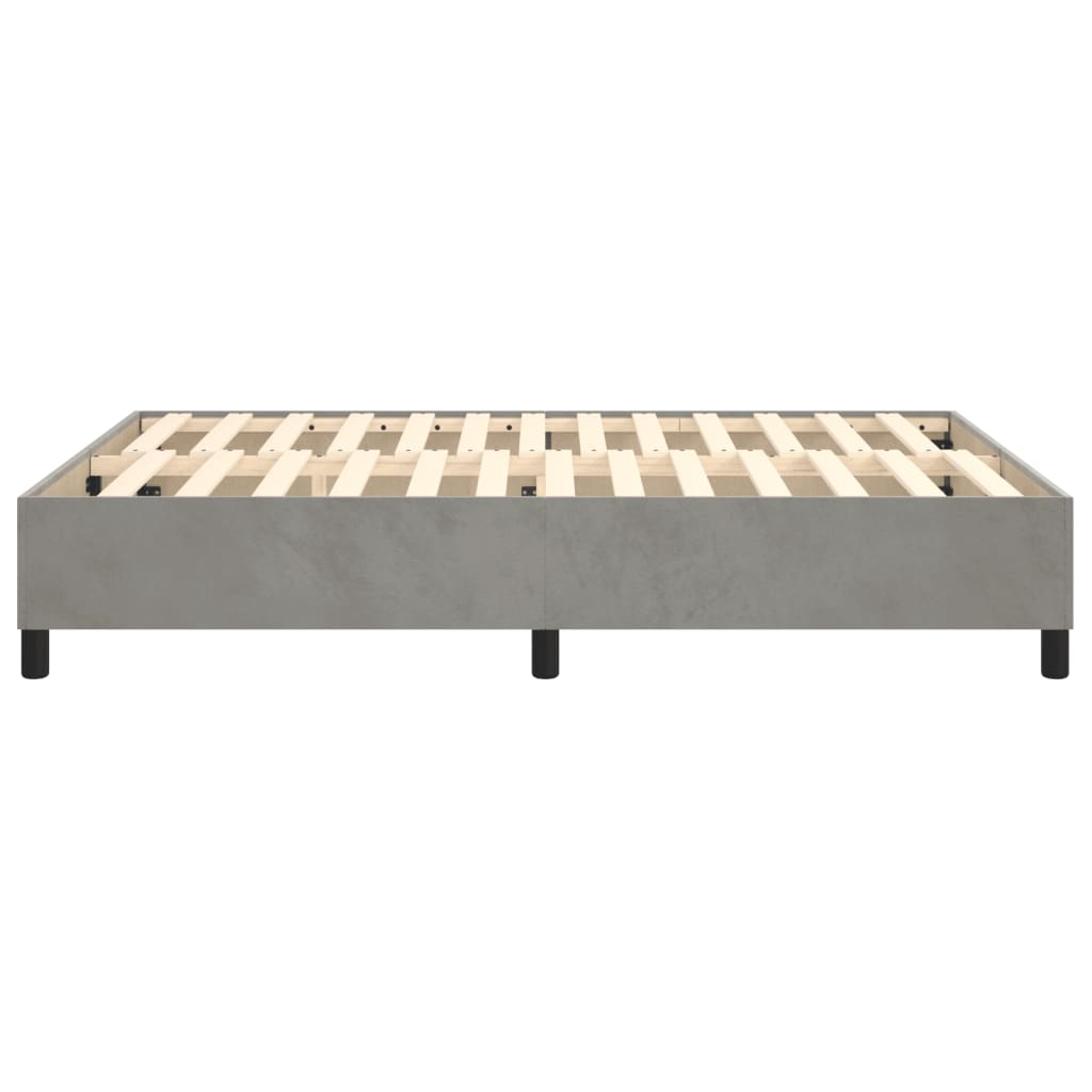 Boxspringframe Fluweel Lichtgrijs 140 x 200 cm 35 cm