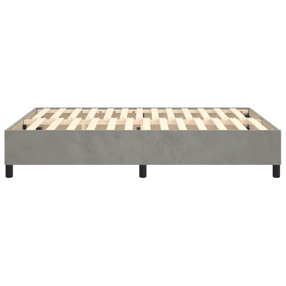 Boxspringframe Fluweel Lichtgrijs 140 x 200 cm 35 cm