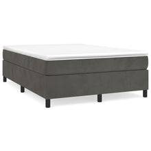 Boxspringframe Fluweel Donkergrijs 140 x 200 cm 35 cm
