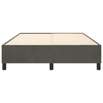 Boxspringframe Fluweel Donkergrijs 140 x 200 cm 35 cm