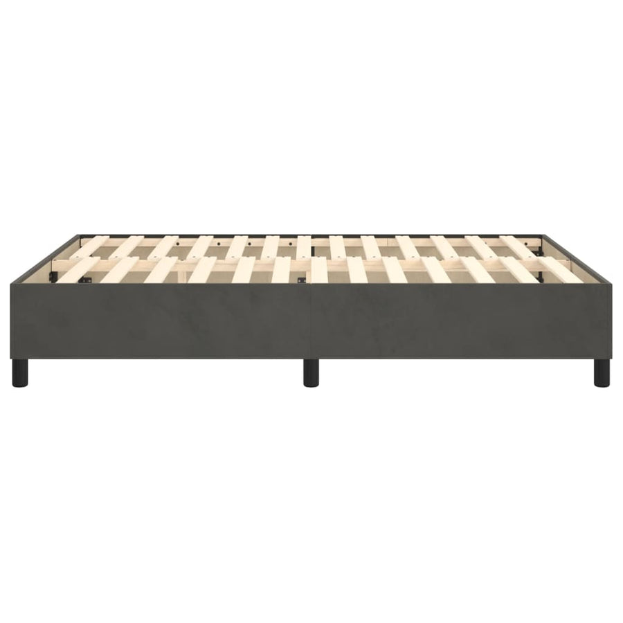 Boxspringframe Fluweel Donkergrijs 140 x 200 cm 35 cm
