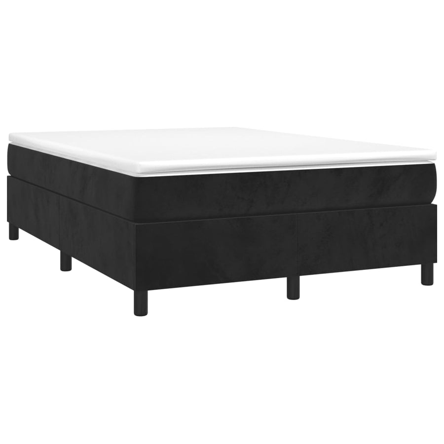 Boxspringframe Fluweel Zwart 140 x 200 cm 35 cm