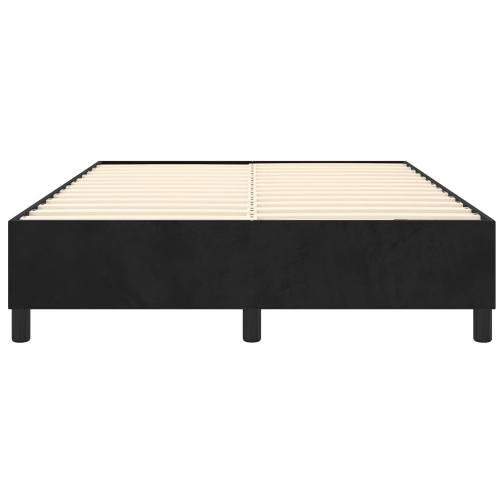 Boxspringframe Fluweel Zwart 140 x 200 cm 35 cm