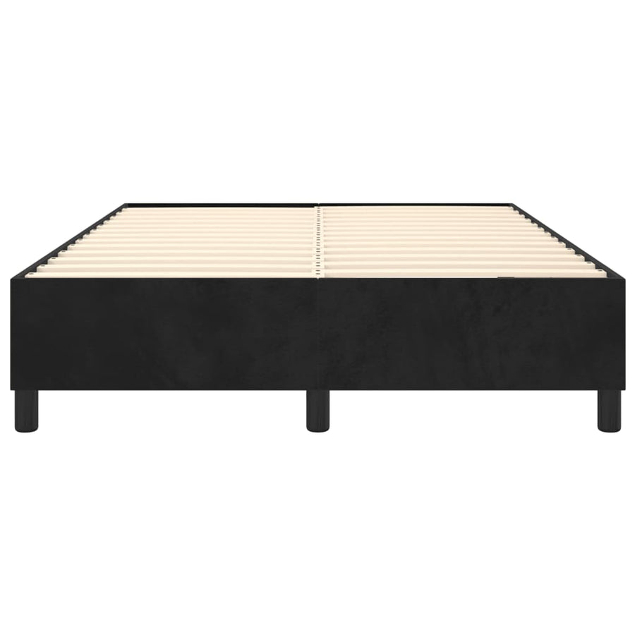 Boxspringframe Fluweel Zwart 140 x 200 cm 35 cm