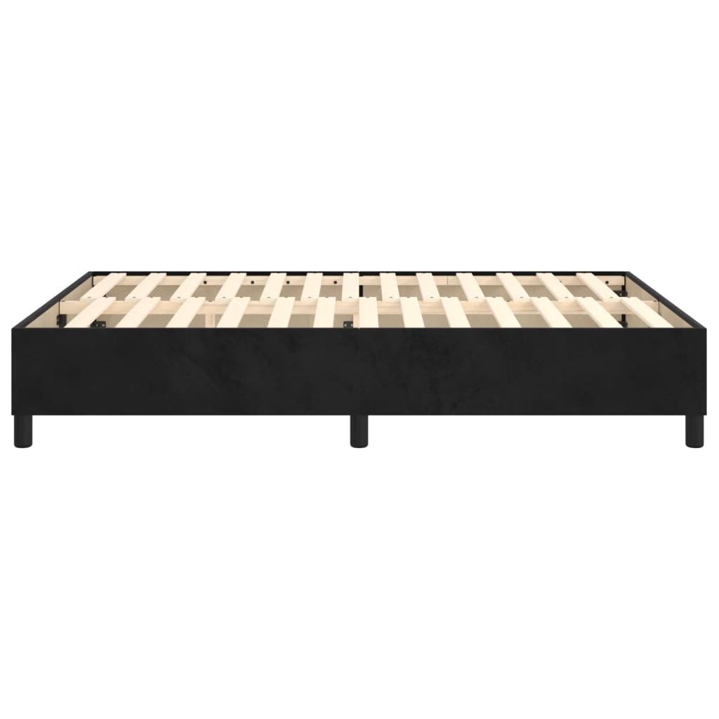 Boxspringframe Fluweel Zwart 140 x 200 cm 35 cm
