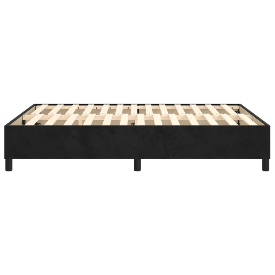 Boxspringframe Fluweel Zwart 140 x 200 cm 35 cm