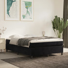 Box spring bed 140x200 cm velvet black