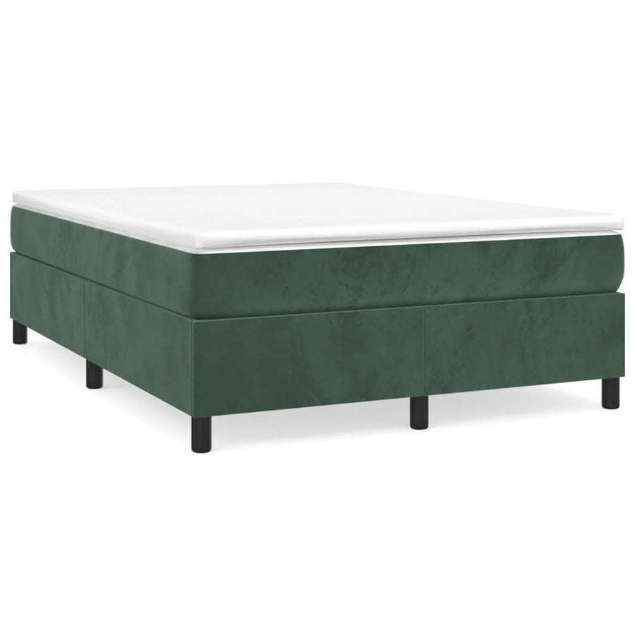 Boxspringframe Fluweel Donkergroen 140 x 200 cm 35 cm